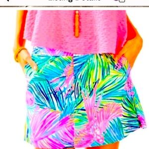 Lilly Pulitzer Nicki Skort Multi Scarlet Macaw Size 12. New With Tag.